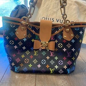 Louis Vuitton Black Multicolor Monogram Tote (Open to Offers)